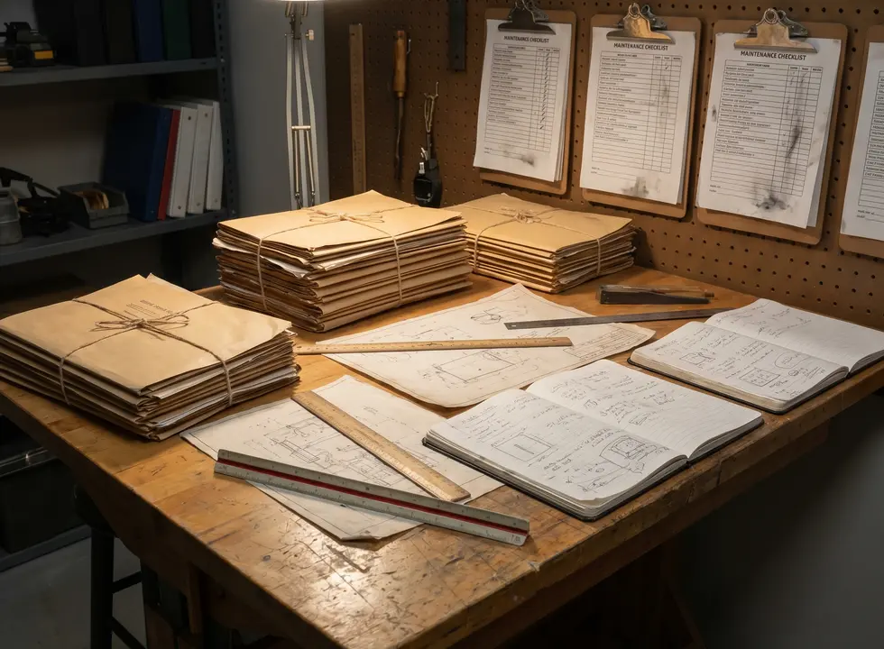 A quiet technical workshop for reviewing LLM documentation